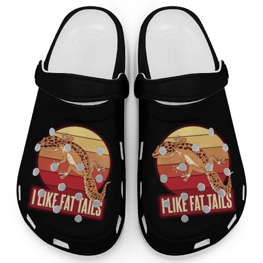 I Like Fat Tails Crested Lizard Gekkota Leopard Clogs