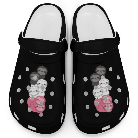 Femaric Flag Pride Lgbtq Cute Sloth Clogs