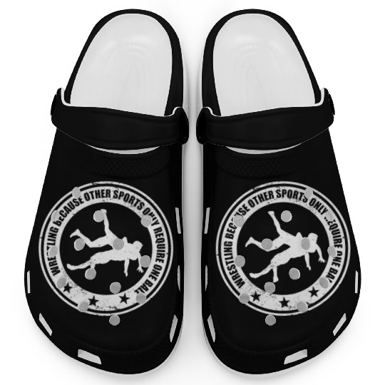 Wrestling Team Athlete Pro Youth Wrestler Funny Clogs
