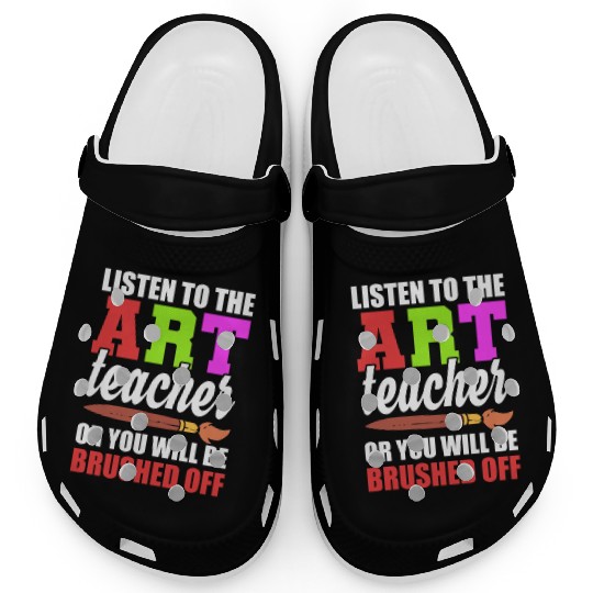 Funny Art Teacher Art Critic Clogs