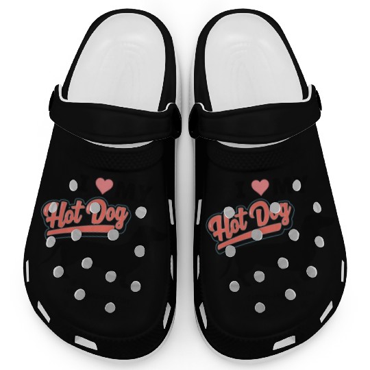 Dachshund Dog Lover Gift Clogs Love My Hot Dog