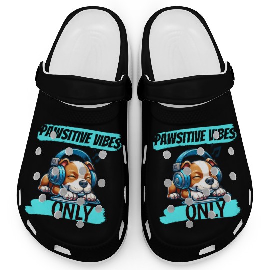 Pawsitive vibes only pitbull Clogs