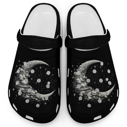 Cool Full Moon - Solar Eclipse, Moon Phases Total Clogs