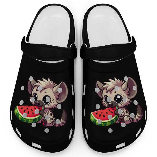 Hyena with Watermelon Summer Fruit Clogs