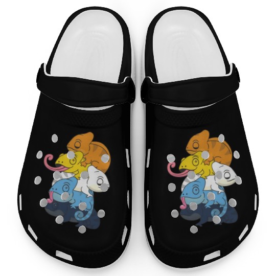 Aroace Flag Pride Lgbtq Chameleon Pile Clogs