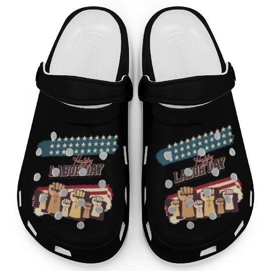 Labor Day Fists Raised Clogs