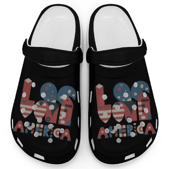 I Love America Clogs