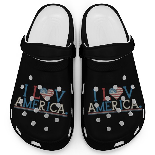 I Love America Clogs