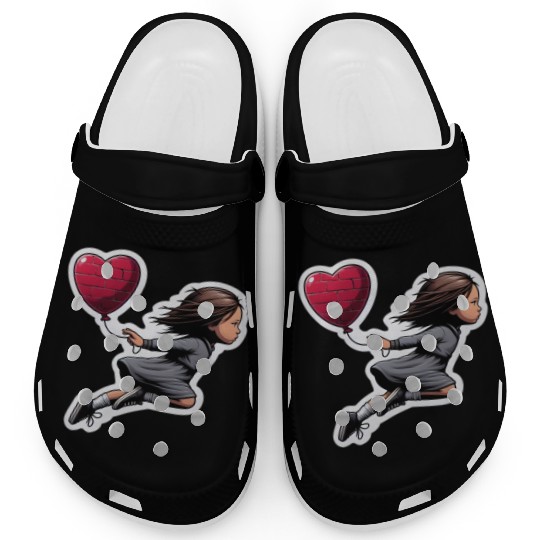 Girl with Balloon by Banksy, Iconic Street Art Clogs