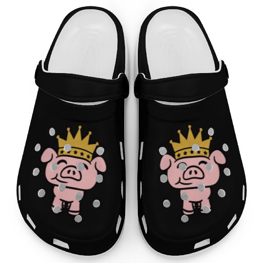 Pig King Queen Crown Prince Princess Piggy Piglet Clogs