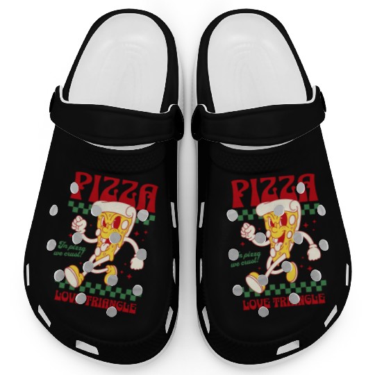 Pizza Love Triangle Clogs