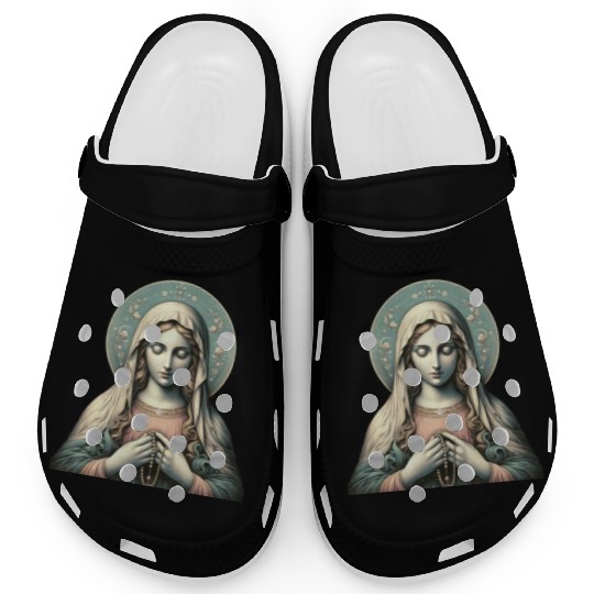 Serene Madonna ic Image Clogs