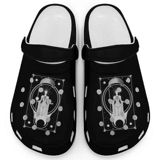 Crescent Moon Tarot Card Astrology Occult Clogs