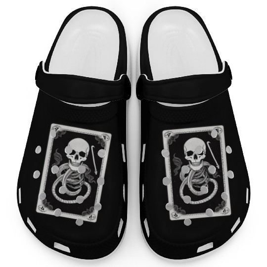 Skull Tarot Card Reader Astrology Occult Clogs
