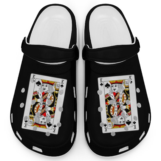King of Spades Playing Card Clogs