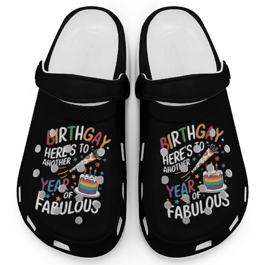 Birthgay Gay Pride Flag Pride Month Equal Rights Clogs