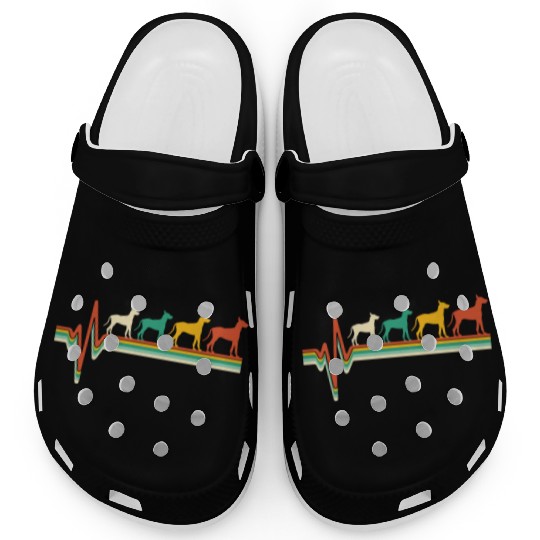 Great dane retro heartbeat Clogs