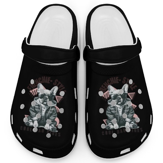 Frenchie Dog Dad Vibes : French Bull dog Clogs