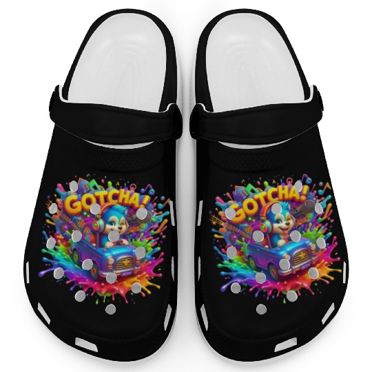 Stellar Cadence: Symphony of Neon Hues - GoTCha! Clogs