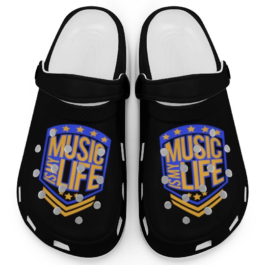 Music Is My Life Party Club Concert Sound Love Clogs