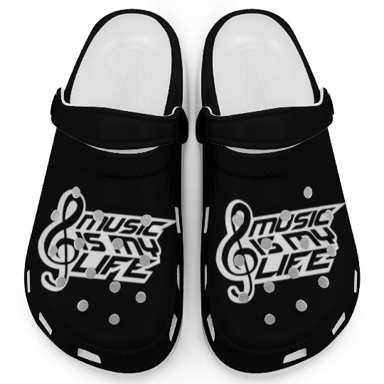 Music Is My Life Party Club Concert Sound Love Clogs