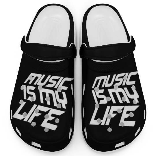 Music Is My Life Party Club Concert Sound Love Clogs
