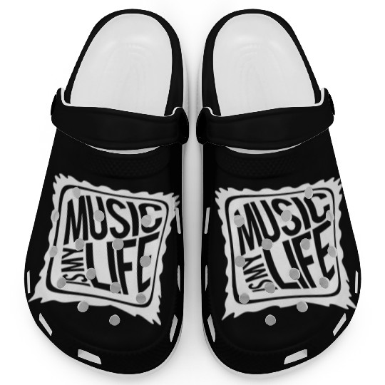 Music Is My Life Party Club Concert Sound Love Clogs