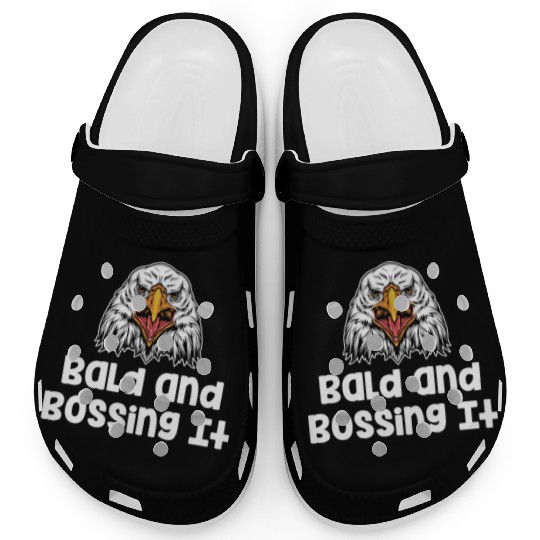 Bald And Bossing It Funny Bearded Hairstylist Clogs