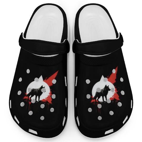 Tribal Wolf Totem Clogs
