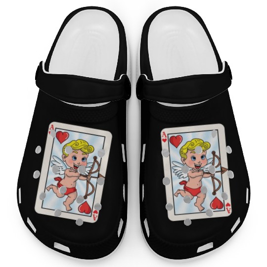 Playing card with cupid Clogs