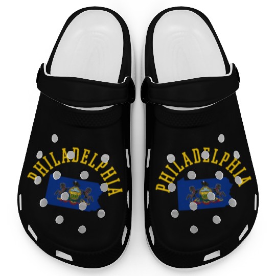Philadelphia Patriot Usa Flag Design - Embrace Clogs