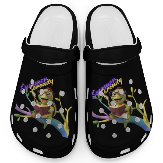 Cute Little Green Sea Turtle for Summer Aesthetic Clogs