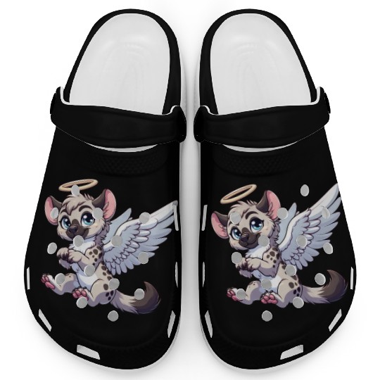 Hyena angel wings halo Clogs