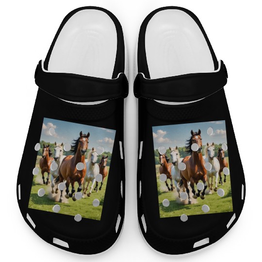 Horse racing competition. Clogs