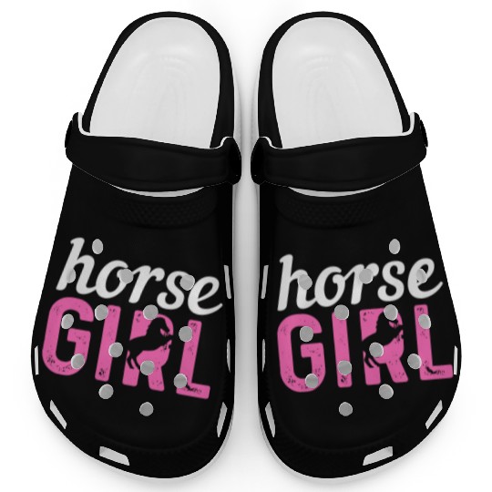 Equestrian Love Horse Racing Horse Farm Design Clogs