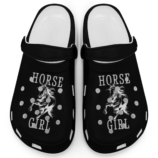 Horse Fan Racing Riding Head Sayings Farm Barn Clogs