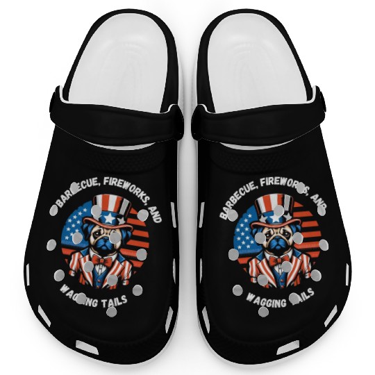 independance day,Barbecue, fireworks, and wagging Clogs