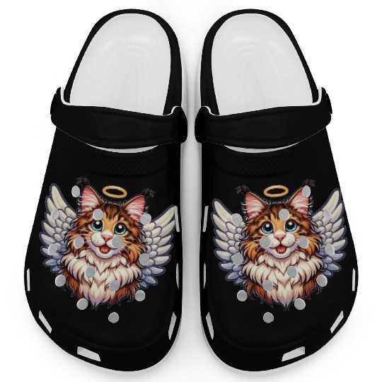 Maine Angel Cat with Wings Clogs