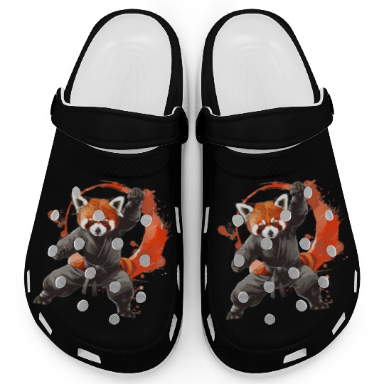 Shaolin style red panda Clogs