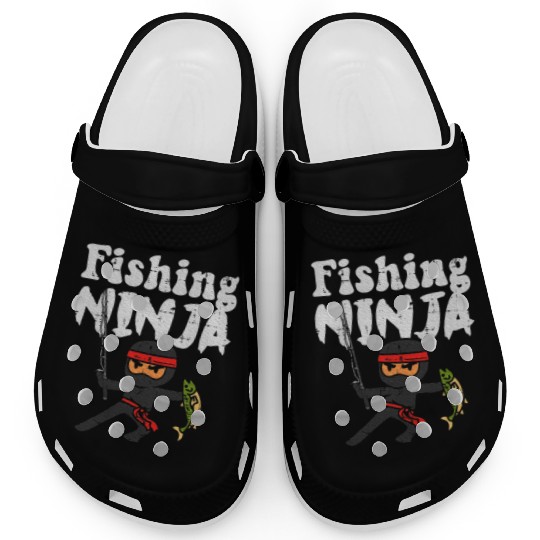 Fishing Ninja Fish Lover Toddler Youth Clogs