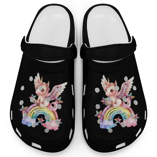 Rainbow & Unicorn Art Gifts for Girls & Teenagers Clogs