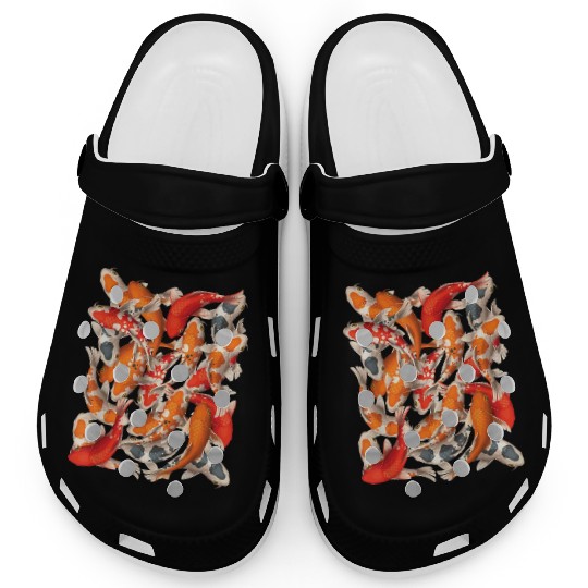 Japanese Asian Koi Fish Carp Nishikigoi Fish Art T Clogs