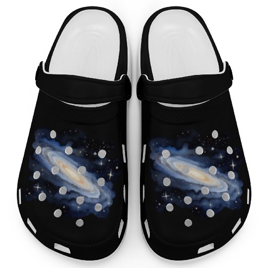 Watercolor Milky Way Clogs