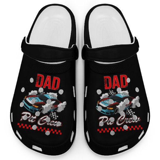 Race Car Birthday Party Racing Family Dad Pit Crew Clogs