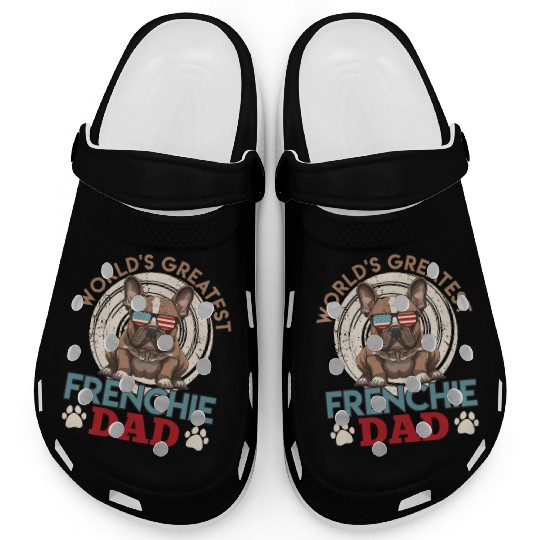 Frenchie Dad French Bulldog Owner Men Clogs