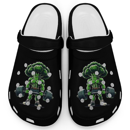 Broccoli Workout Muscular Broccoli Lifting Weights Clogs