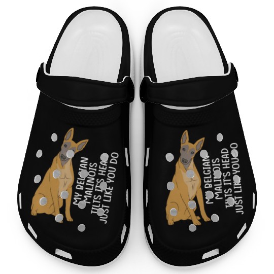Funny Belgian Malinois Dog Breed Clogs