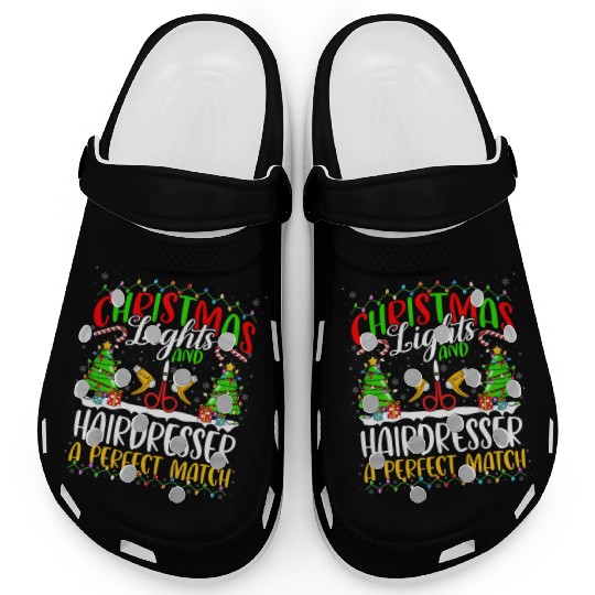 Christmas Light Hairdresser Xmas Clogs