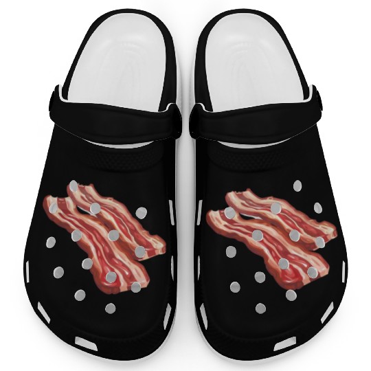Delicious Bacon Strips Illustration Clogs