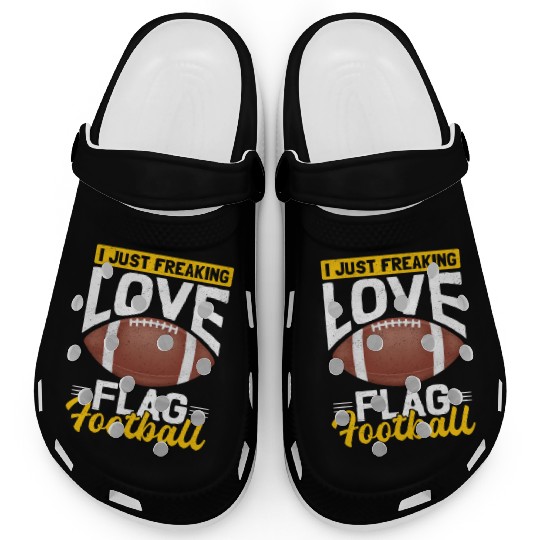 Flag Football I Love Flag Football Clogs